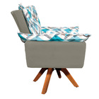 Kit 02 Poltronas Opala Giratória Suede Marrom Rato Com D33 Ba