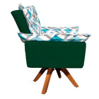 Kit 02 Poltronas Opala Giratória Suede Verde Com D33 Base Mad