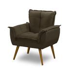 Kit 02 Poltronas Opala Luxo Marrom Adonai Estofados