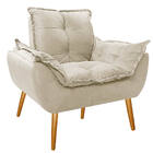 Kit 02 Poltronas Opala Palito Corano - Amarena Móveis - Bege