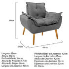 Kit 02 Poltronas Opala Palito Corano - Doce Sonho Móveis - Ci