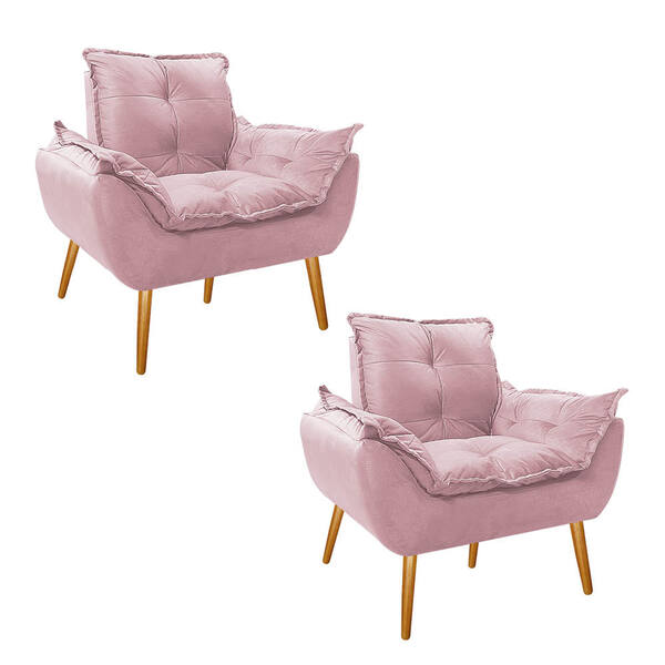Kit 02 Poltronas Opala Palito Corano - Doce Sonho Móveis - Ro