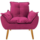 Kit 02 Poltronas Opala Palito Mel Suede Pink - Amarena Móveis