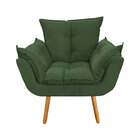 Kit 02 Poltronas Opala Pés Palito Decoração Recepção Suede Ve