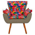 Kit 02 Poltronas Opala Romero Britto D15 E Suede Marrom Rato