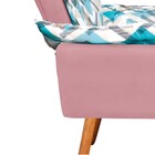 Kit 02 Poltronas Opala Suede Rose Com D33 Pés Palito Castanho