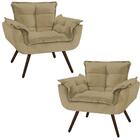 Kit 02 Poltronas Opalas Capuccino