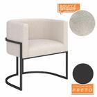 Kit 02 Poltronas Oregon Preto/bouclé Off White - M. Arapongas