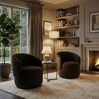 Kit 02 Poltronas Orgânica Decorativa Beatriz Boucle Marrom  -