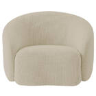 Kit 02 Poltronas Orgânica Luxo Recepção Amore Bouclé - Bege