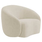 Kit 02 Poltronas Orgânica Luxo Recepção Amore Bouclé - Bege