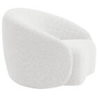 Kit 02 Poltronas Orgânica Luxo Recepção Amore Bouclé - Branco