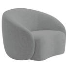 Kit 02 Poltronas Orgânica Luxo Recepção Amore Bouclé - Cinza