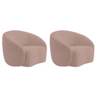 Kit 02 Poltronas Orgânica Luxo Recepção Amore Linho - Amarena