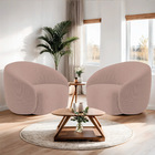 Kit 02 Poltronas Orgânica Luxo Recepção Amore Linho - Doce So