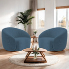 Kit 02 Poltronas Orgânica Luxo Recepção Amore Linho - Doce So