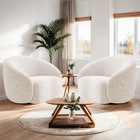 Kit 02 Poltronas Orgânica Luxo Recepção Amore Linho - Doce So