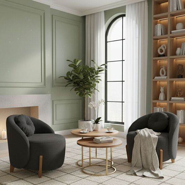 Kit 02 Poltronas Orgânicas Curvas Amsterdã Boucle - Montanari