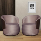 Kit 02 Poltronas Orgânico Design Confortável Beatriz Tecido V