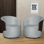 Kit 02 Poltronas Orgânico Design Confortável Beatriz Tecido V