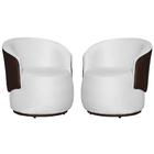 Kit 02 Poltronas Orgânico Design Confortável Beatriz Tecido V