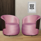 Kit 02 Poltronas Orgânico Design Confortável Beatriz Tecido V