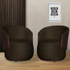 Kit 02 Poltronas Orgânico Design Confortável Beatriz Tecido V