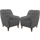 Kit 02 Poltronas Para Sala De Estar Com Tachas Base Fixa Blen