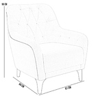 Kit 02 Poltronas Para Sala De Estar Com Tachas Base Fixa Blen