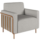 Kit 02 Poltronas Para Sala De Estar Decorativa Base Fixa Agne