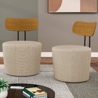 Kit 02 Poltronas Para Sala De Estar Decorativa Base Fixa Luar