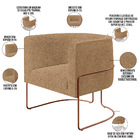 Kit 02 Poltronas Para Sala De Estar Decorativa Fixa Base Aço