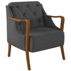 Kit 02 Poltronas Para Sala De Estar Decorativas Base Fixa Cor