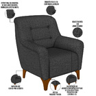 Kit 02 Poltronas Para Sala De Estar Decorativas Base Fixa Pil