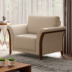 Kit 02 Poltronas Para Sala De Estar Decorativas Base Fixa Ste