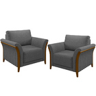 Kit 02 Poltronas Para Sala De Estar Decorativas Base Fixa Ste