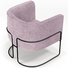 Kit 02 Poltronas Para Sala De Estar Fixa Base Aço Preto Betin