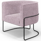 Kit 02 Poltronas Para Sala De Estar Fixa Base Aço Preto Betin