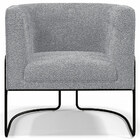 Kit 02 Poltronas Para Sala De Estar Fixa Base Aço Preto Betin