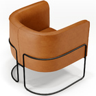 Kit 02 Poltronas Para Sala De Estar Fixa Base Aço Preto Betin