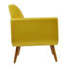 Kit 02 Poltronas Para Sala De Tv Cristal Pés Madeira Suede Am