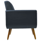 Kit 02 Poltronas Para Sala De Tv Cristal Pés Madeira Suede Az