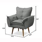 Kit 02 Poltronas Para Sala Decorativa Giratória Amanda Suede