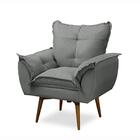 Kit 02 Poltronas Para Sala Decorativa Giratória Amanda Suede