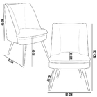 Kit 02 Poltronas Pérsia Pés Palito D02 Linho Verde Musgo C-11