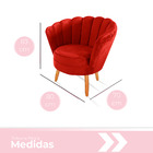 Kit 02 Poltronas Pétala Decorativa Para Sala E Quarto Pés Pal