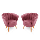 Kit 02 Poltronas Pétala Decorativa Para Sala E Quarto Pés Pal