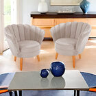 Kit 02 Poltronas Pétala Decorativa Para Sala E Quarto Pés Pal