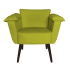 Kit 02 Poltronas Ruby Pés Palito Suede Amarelo - D'classe Dec