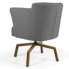 Kit 02 Poltronas Sabrina Base Ka Giratória Castanho B-317 Vel